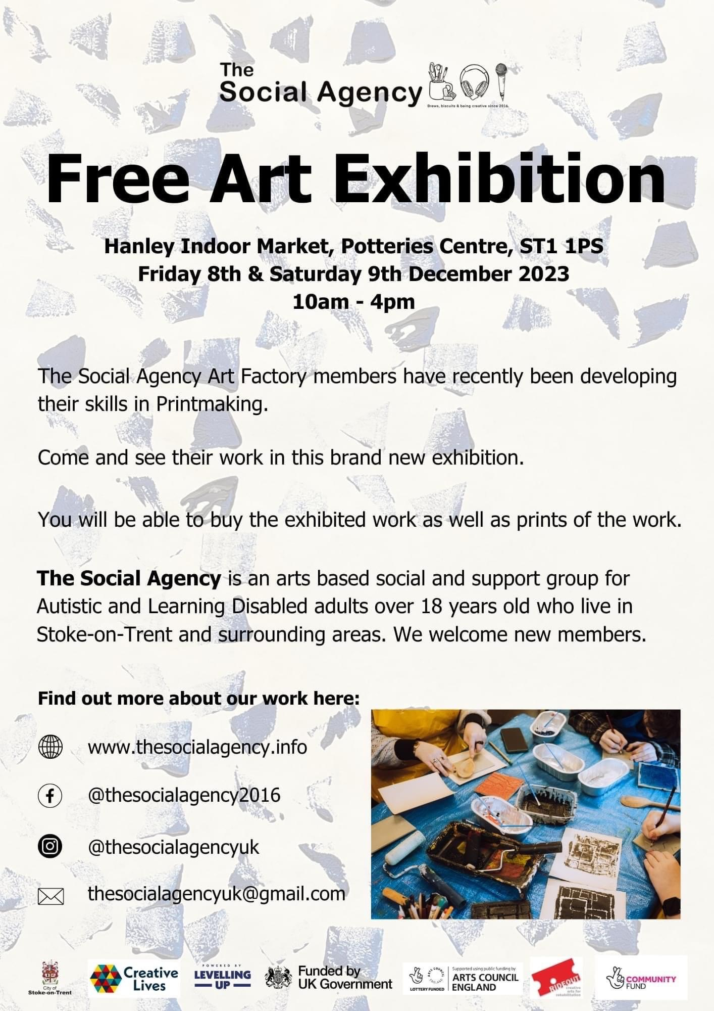 poster for The Social Agency's exhibition in Hanley Indoor Market