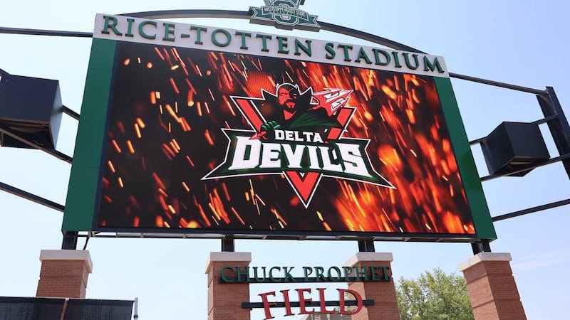 Mississippi Valley State unveiled a new athletics logo and new Jumbotron on Monday