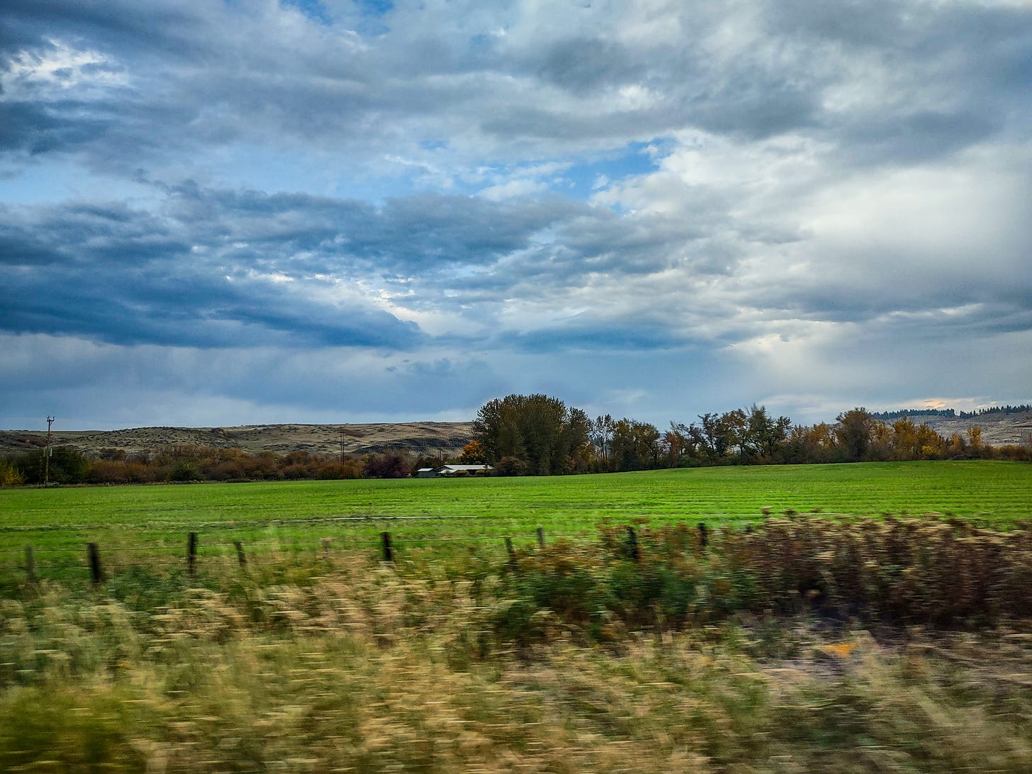 landscape sky and fields