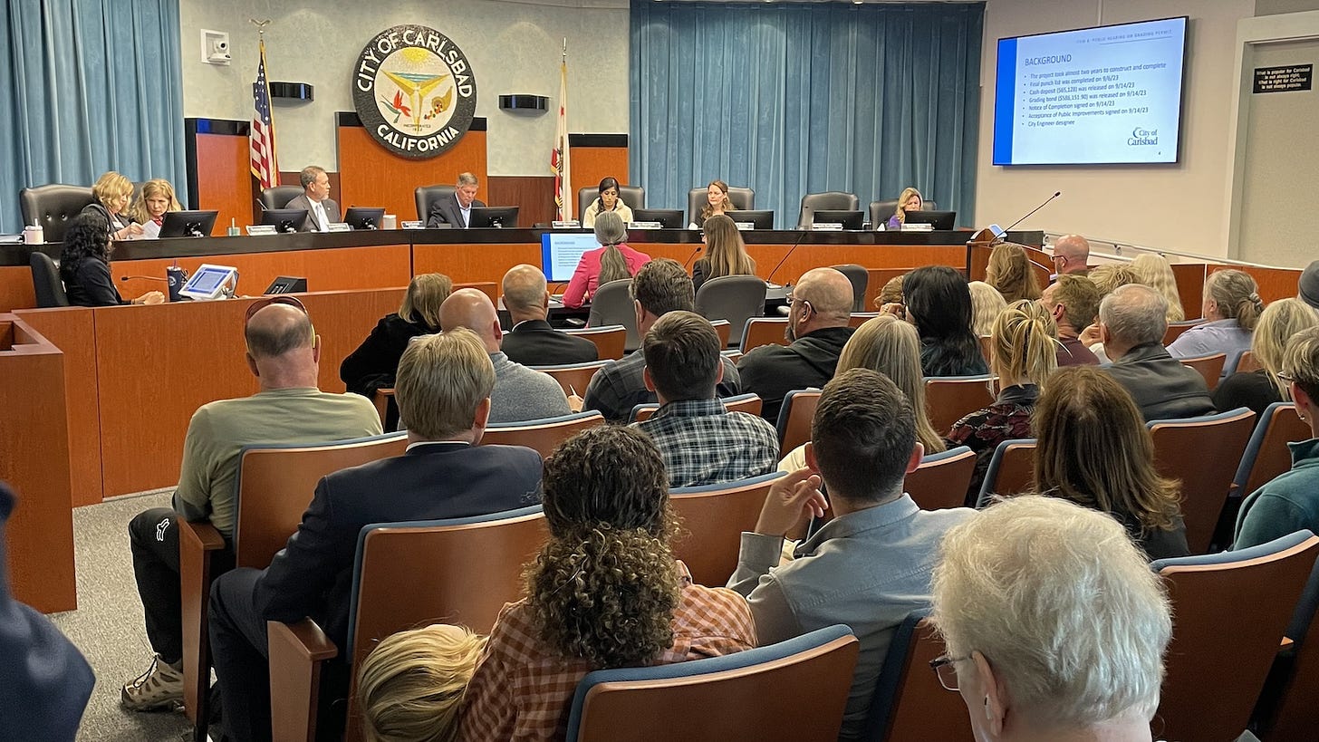 Carlsbad residents packed City Hall on Tuesday as the City Council approved several recommendations to mitigate issues at Windsor Pointe. Steve Puterski photo