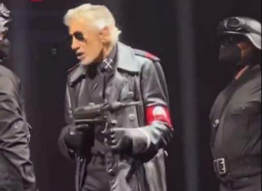 Roger Waters performs at Berlin concert in a Nazi-style uniform. 