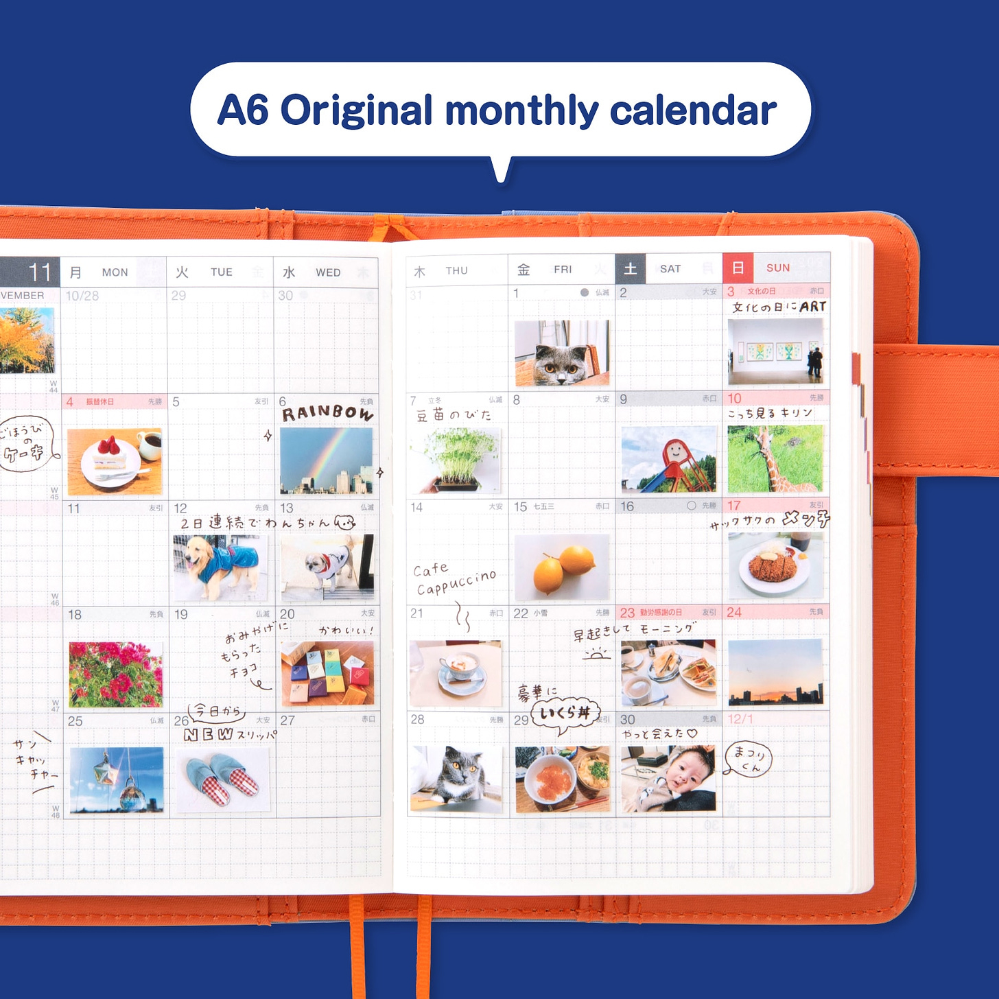 A6 Original monthly calendar