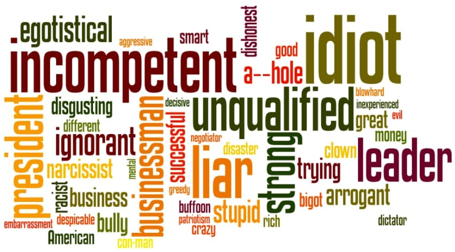 Asked to describe Trump, America’s most common replies are ‘idiot’ and ‘incompetent’ - The ...