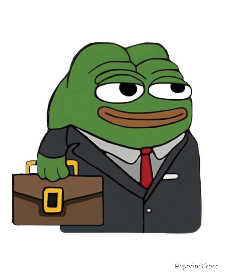 Pepe the Business Frog" iPad Case & Skin for Sale by PepeAndFrens |  Redbubble