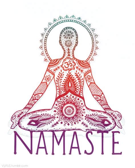 Namaste Chakra Trippy Lotus Pose GIF | GIFDB.com