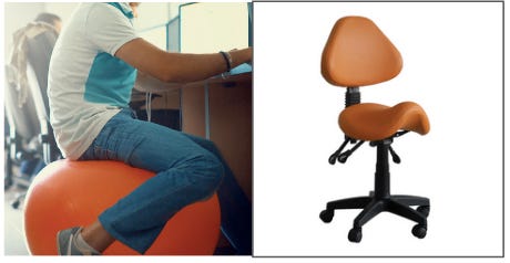 saddle sitting posture to reduce back pain 