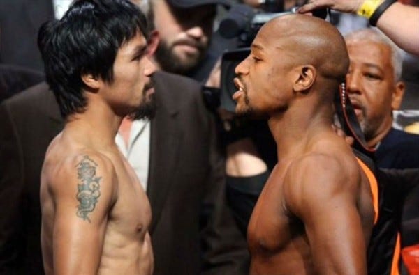 floyd mayweather with manny pacquiao boxing match 2015