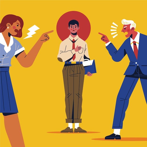 Free vector hand drawn flat design blame illustration