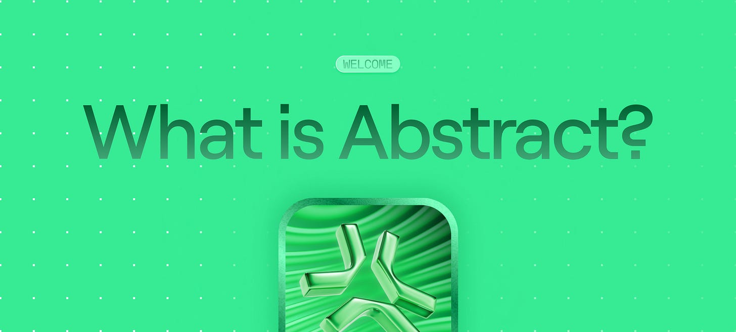 Green "What is Abstract?" banner with token image