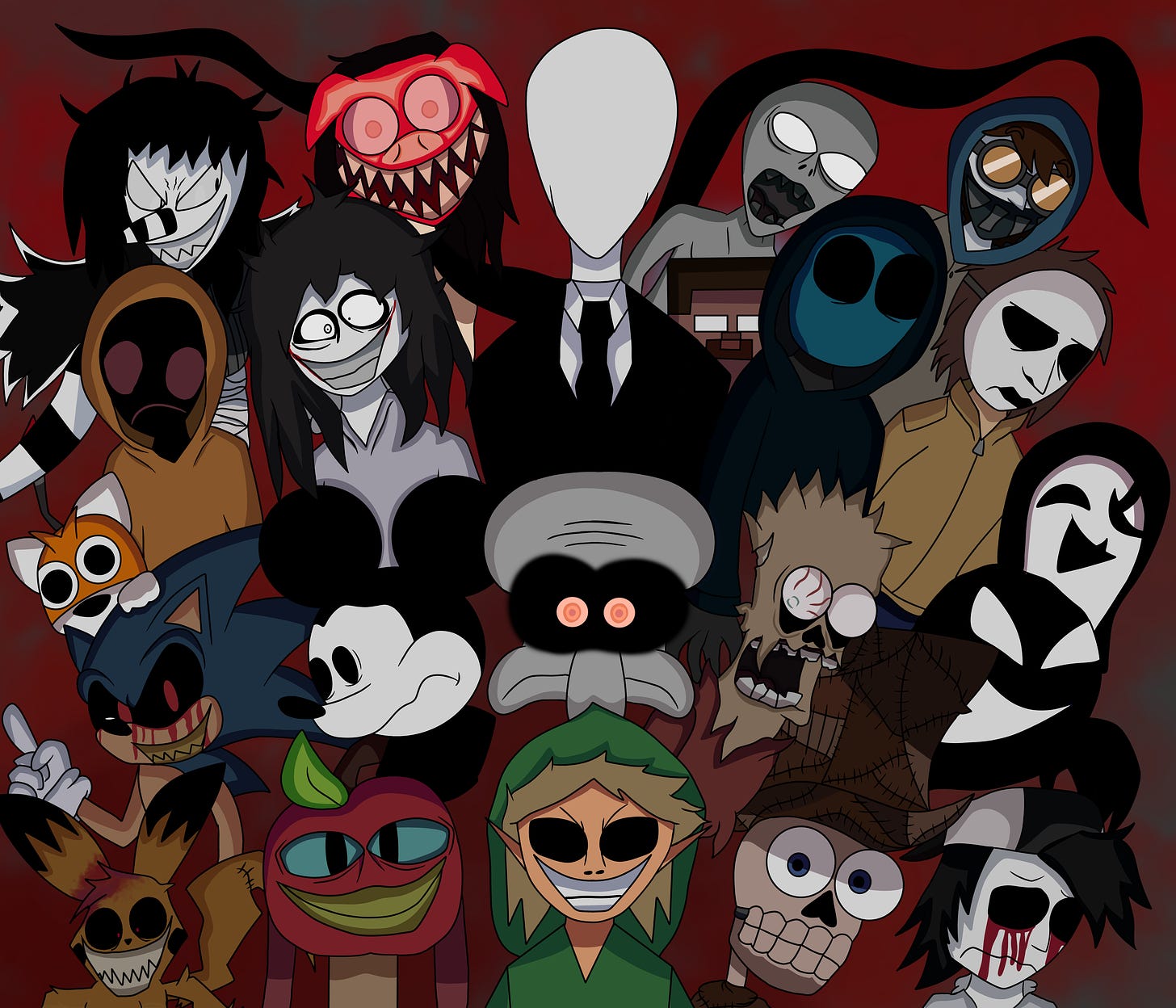 CREEPYPASTA! I tried to fit most of the iconic pastas in! :D : r/creepypasta