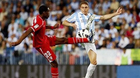 sevilla vs malaga la liga soccer bulge images 2015