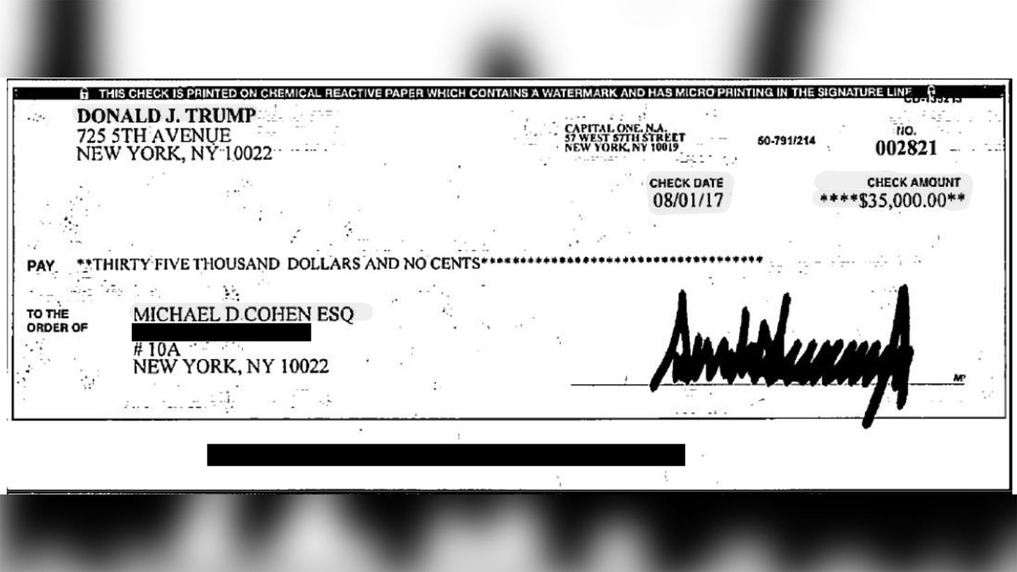 See copy of check allegedly signed by Trump | CNN Politics