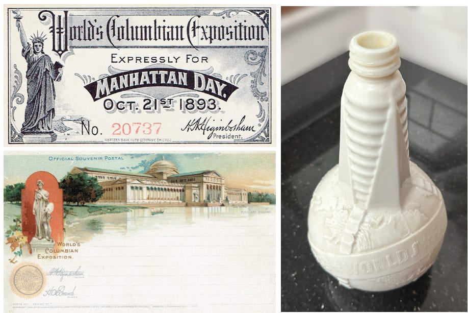 Souvenirs from the 1893 and 1939 World's Fairs