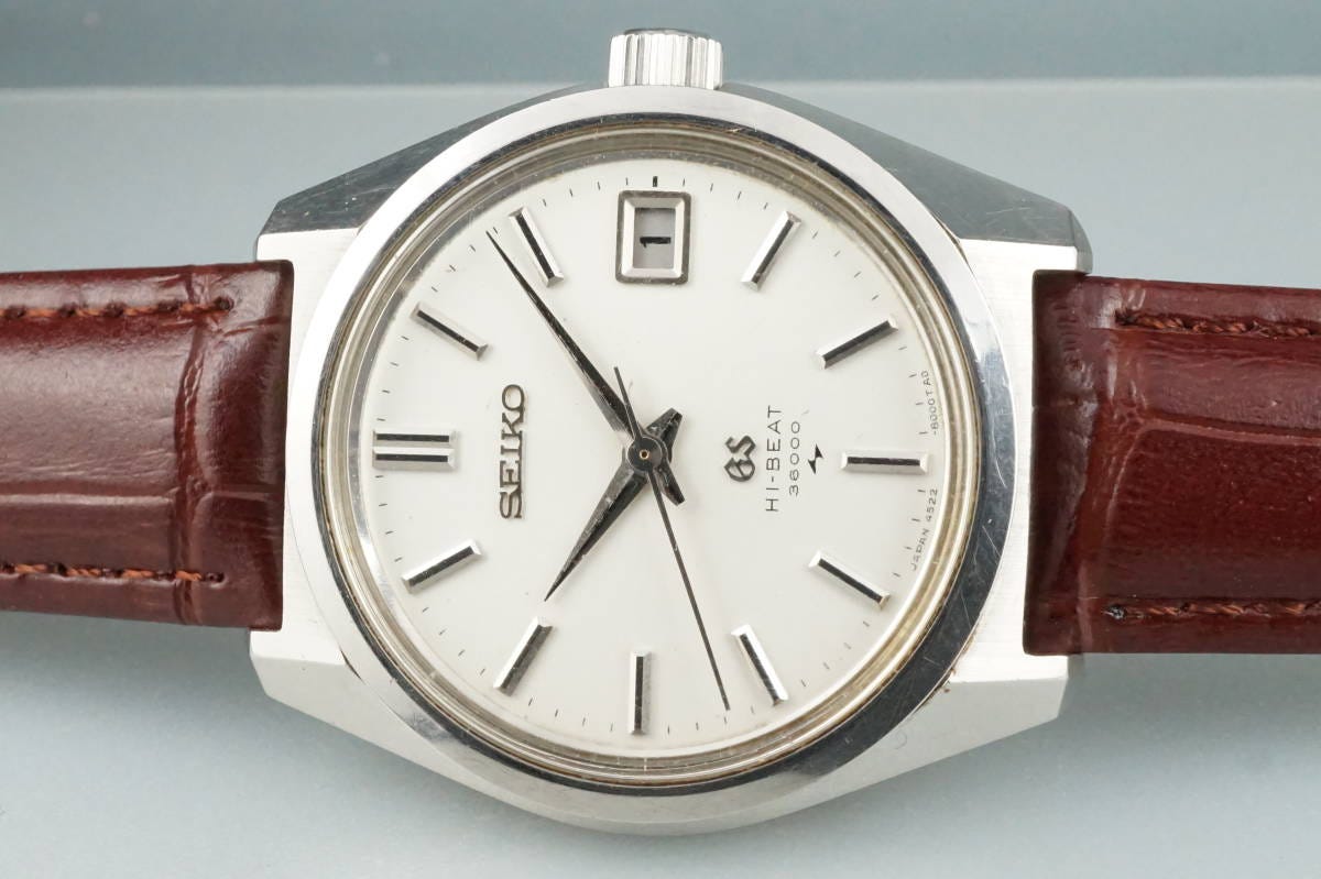 Grand Seiko 45GS 4522-8000 36000 25 stone manual winding high beat SS case Datejust calendar GRAND SEIKO antique