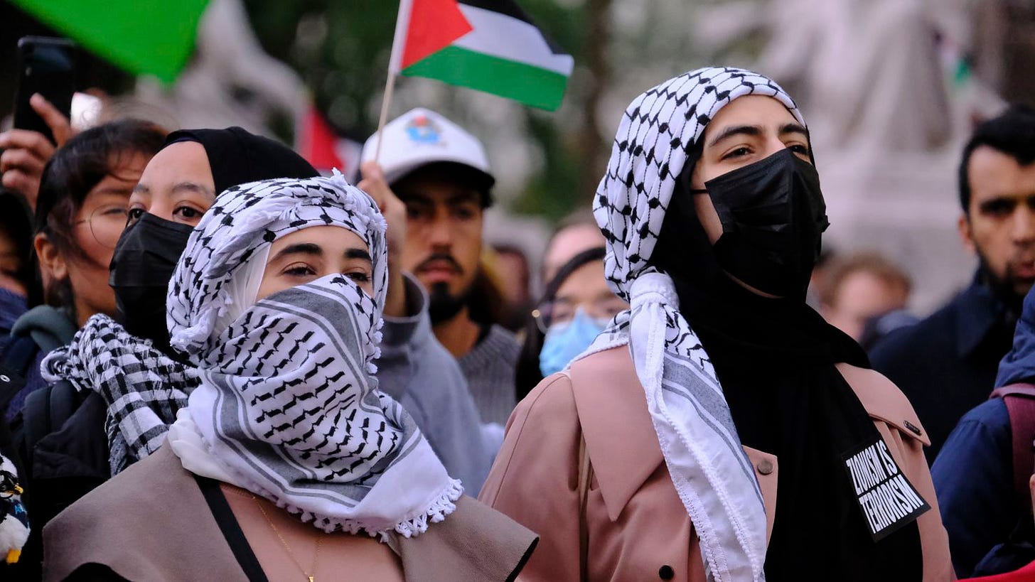 NEW YORK, NY- NOVEMBER 10: Hundreds of Pro-Palestine protesters gather in Midtown Manhattan to demand a cease fire in the Hamas-Israel war on November 10, 2023 in New York City. Credit: Katie Godowski/MediaPunch /IPX