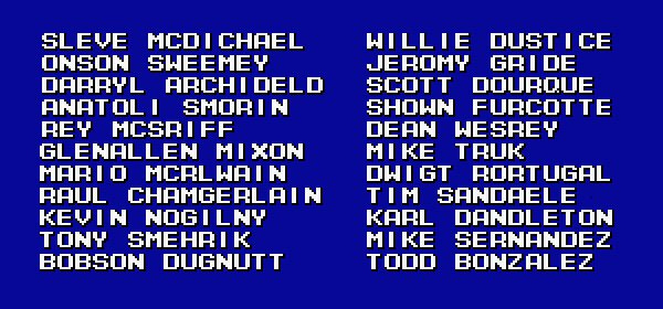 Check out these wonderful "American" names from a '90s Japanese video game  - AV Club