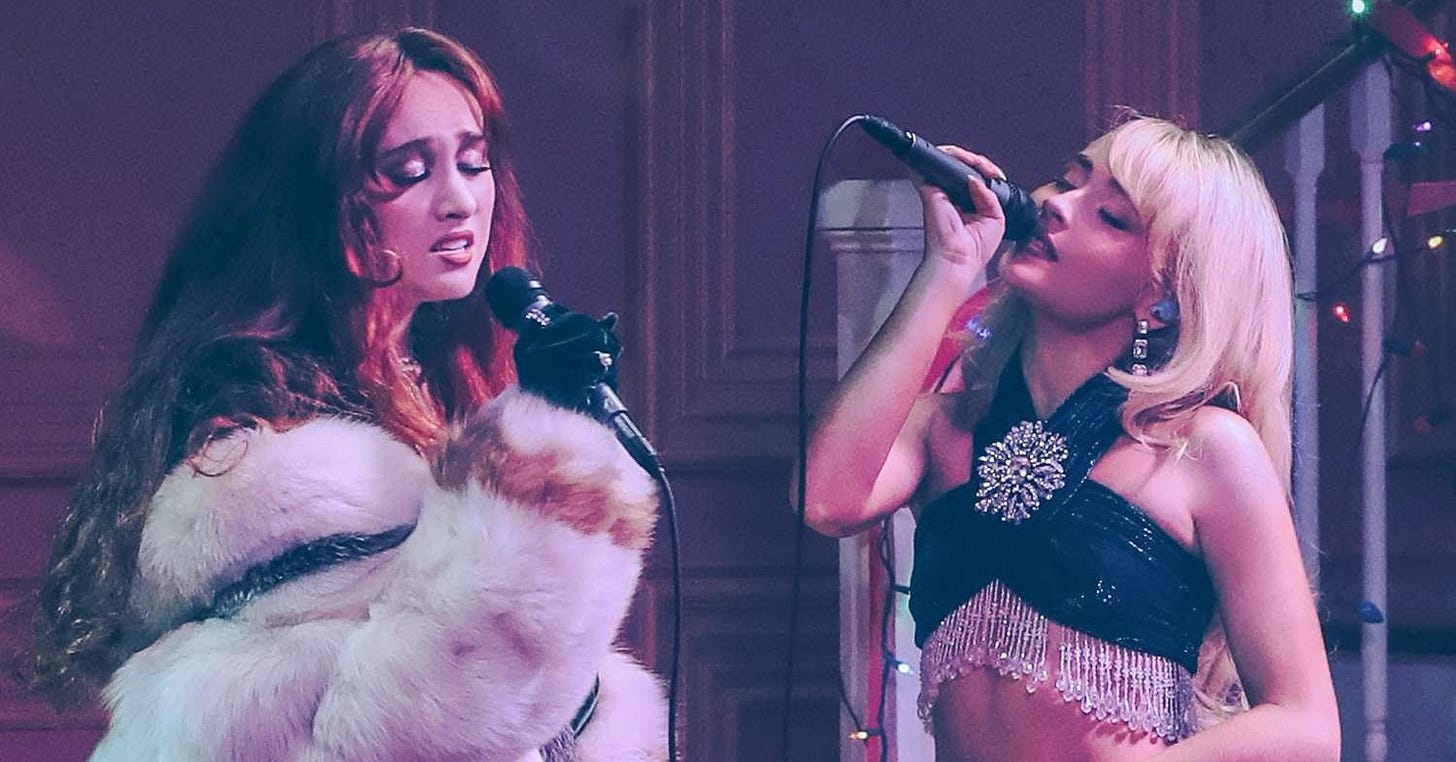 Sabrina Carpenter, Chappell Roan Sing Wham!'s 'Last Christmas' in Netflix  Special