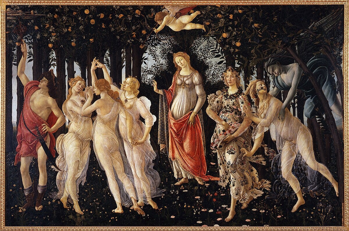 La arcinota "Allegoria della Primavera di Botticelli"