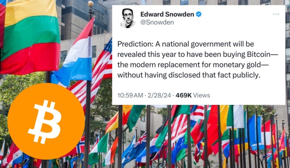 Swan Media on X: "NEW ‼️ - Edward Snowden makes a bold a prediction… Do you  think he'll be proven right? And if so, which country is most likely? # Bitcoin https://t.co/o7wUzk2UfC" /