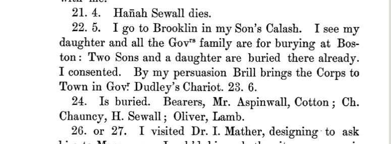 Excerpt from The Diary of Samuel Sewall, April 1719
