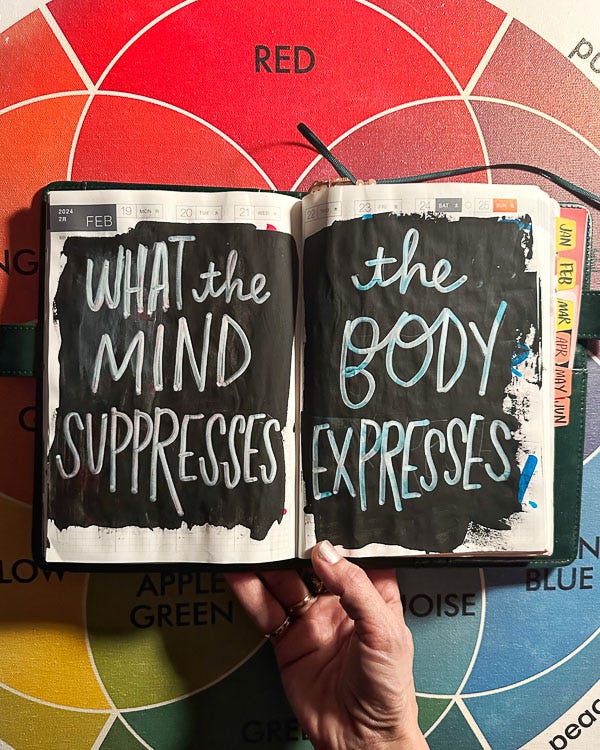 What the Mind Suppresses, the Body Expresses- I LOVE LISTS // The Handwriting Club