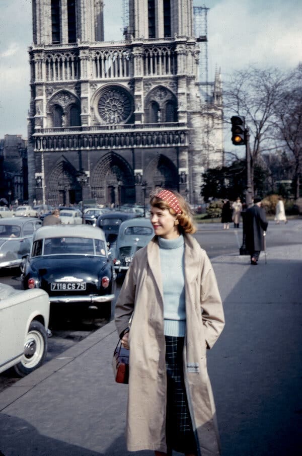 Sylvia Plath in Paris in the spring of 1956.
