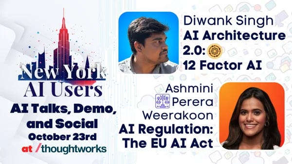 NYC AI Users - AI Talks, Demo & Social: AI Regulation and Architecture