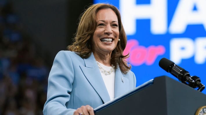 Kamala Harris Challenges Donald Trump To Debate At Atlanta Rally