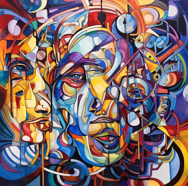 Fractured Realities by Maximilian Hoekstra of Dead End AI Gallery, story on Substack AI + Art by Julia Morton