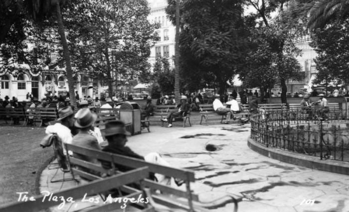 Another view of Los Angeles Plaza park Another view of Los Angeles Plaza park