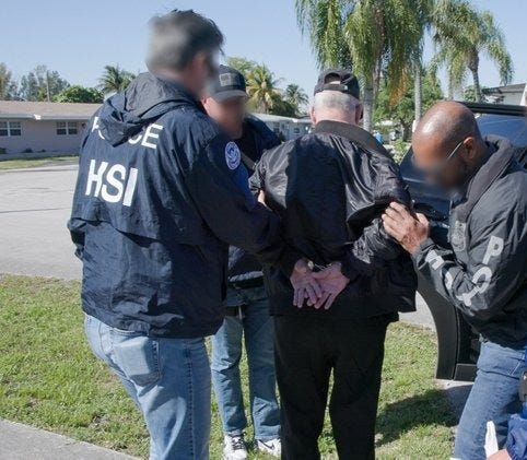 Homeland Security Investigations & ICE Agents arrest a man in Miami said to have withheld his history as a member of Cuban Intelligence to obtain lawful residency status.