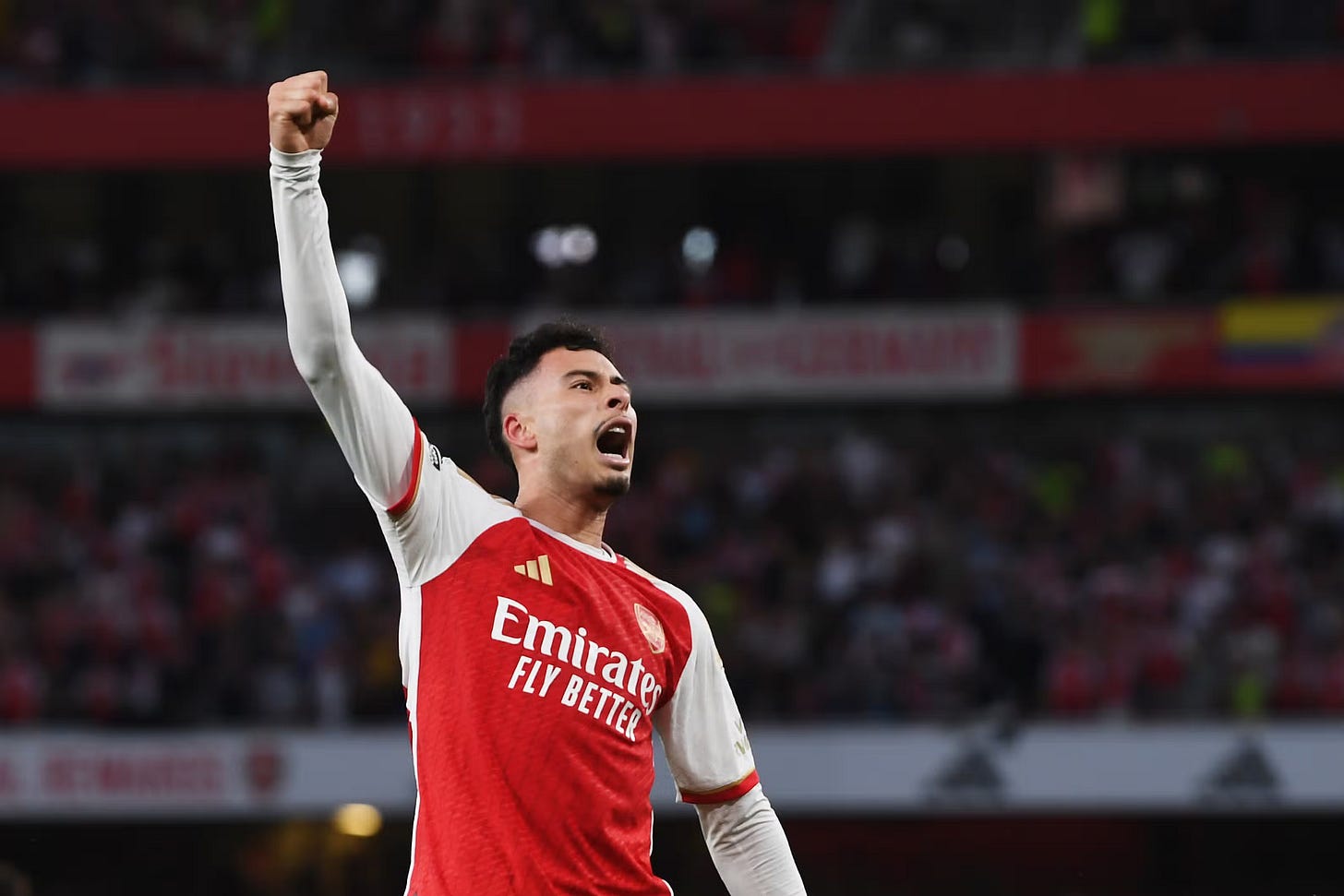 Martinelli celebrating