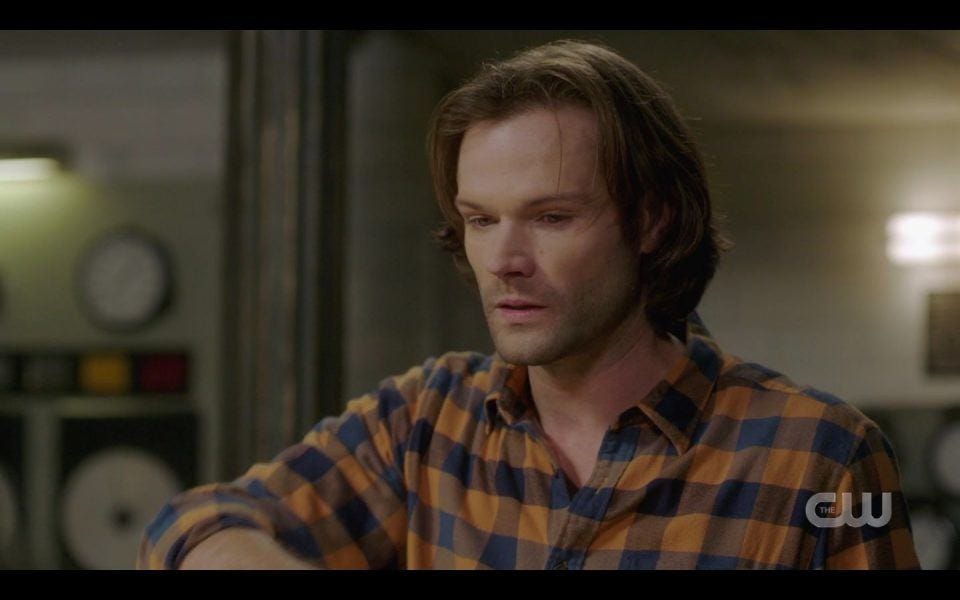 Sam Winchester sneezing hard snotting everything