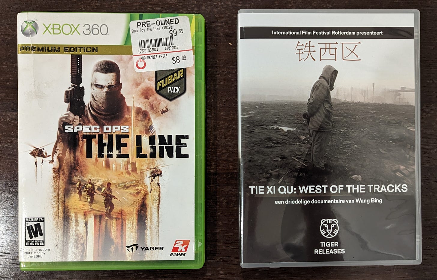 My copies of Spec Ops: The Line and Tie Xi Qu: West of the Tracks