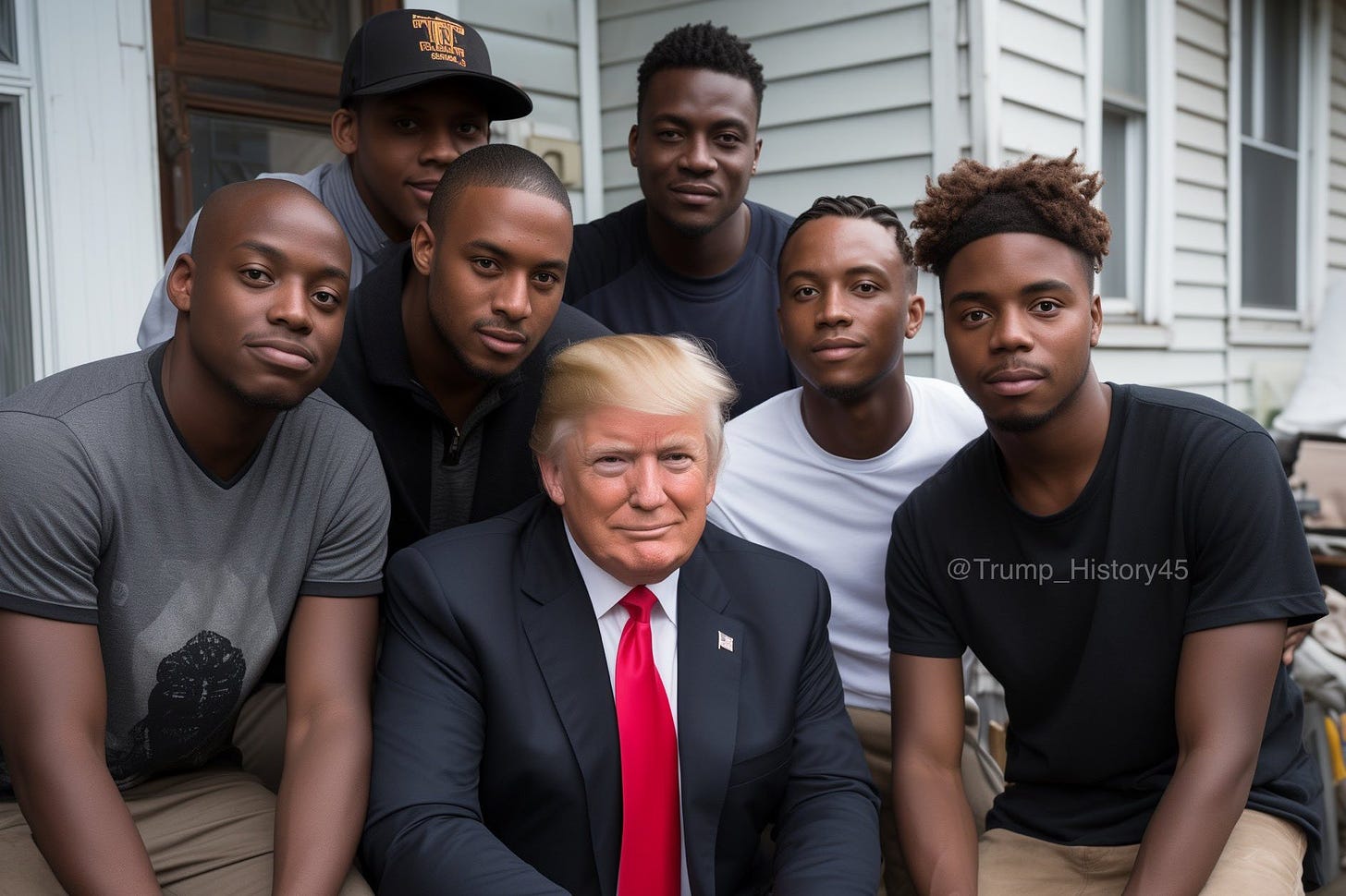 AI images of Donald Trump with black voters spread before election