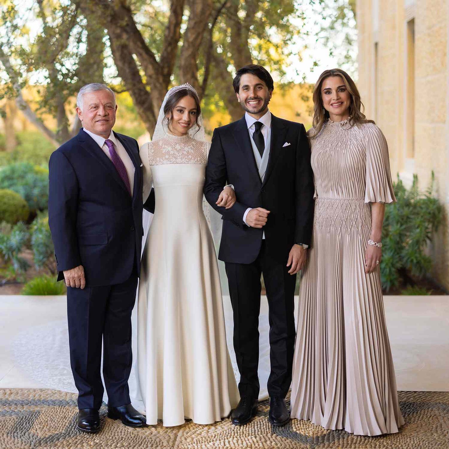 Queen Rania Had Princess Iman's Name on Wedding Clutch