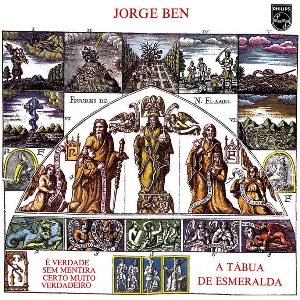 Capa do álbum 'A tábua de esmeralda', de Jorge Ben Jor — Foto: Divulgação