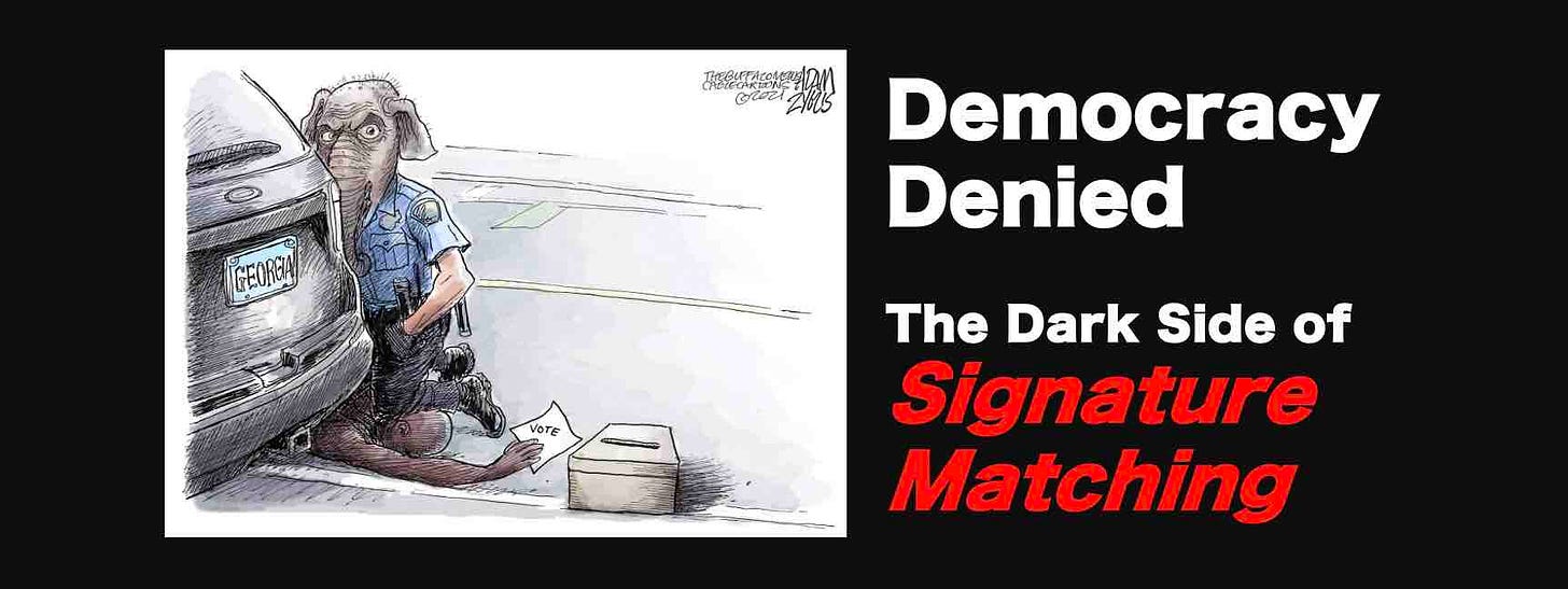 Democracy Denied: The Dark Side Of Signature Matching For Voter Suppression