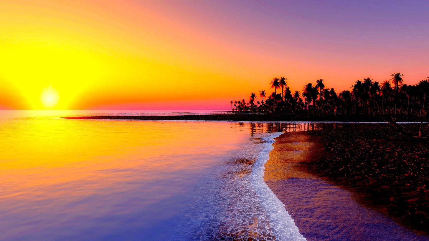 4K Sunset Wallpaper | Beach background, Sunset wallpaper ...