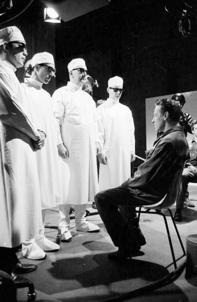 An interrogation scene from the BBC TV production of George Orwell's classic novel '1984'.