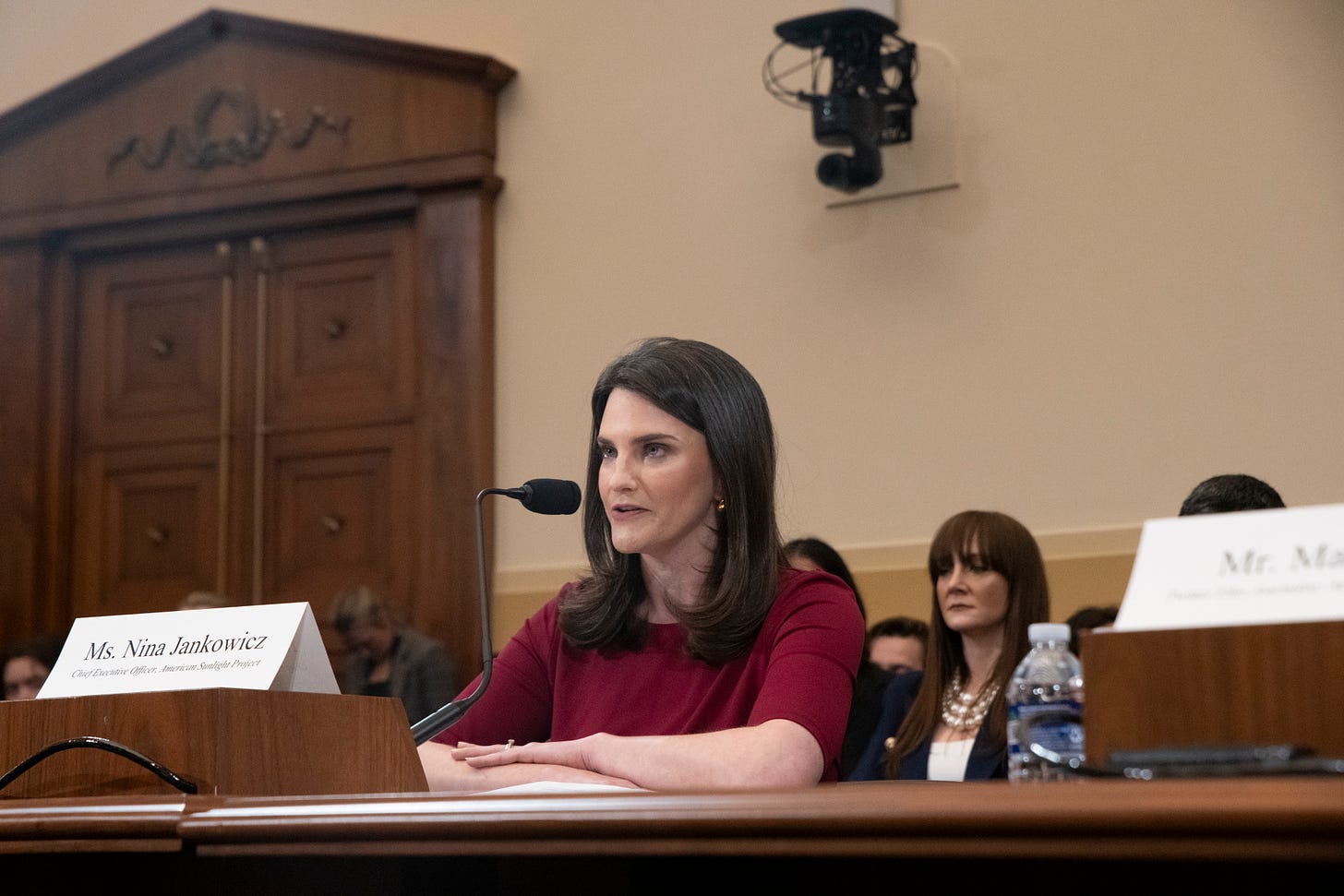 Nina Jankowicz is seen at a House Committee on Foreign Affairs South and Central Asia Subcommittee hearing entitled "Censorship-Industrial Complex: The Need for First Amendment Safeguards at the State Department" in the Rayburn House office building in Washington, DC, on Tuesday April 1. 2025.