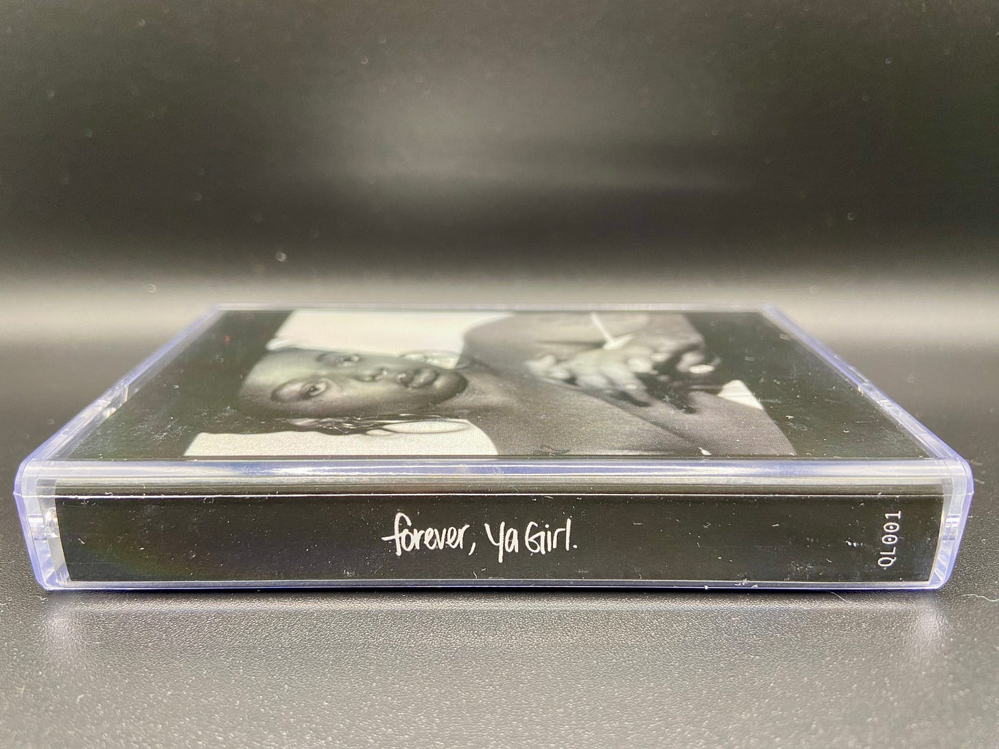 the side of the cassette for keiyaA’s Forever, Ya Girl.