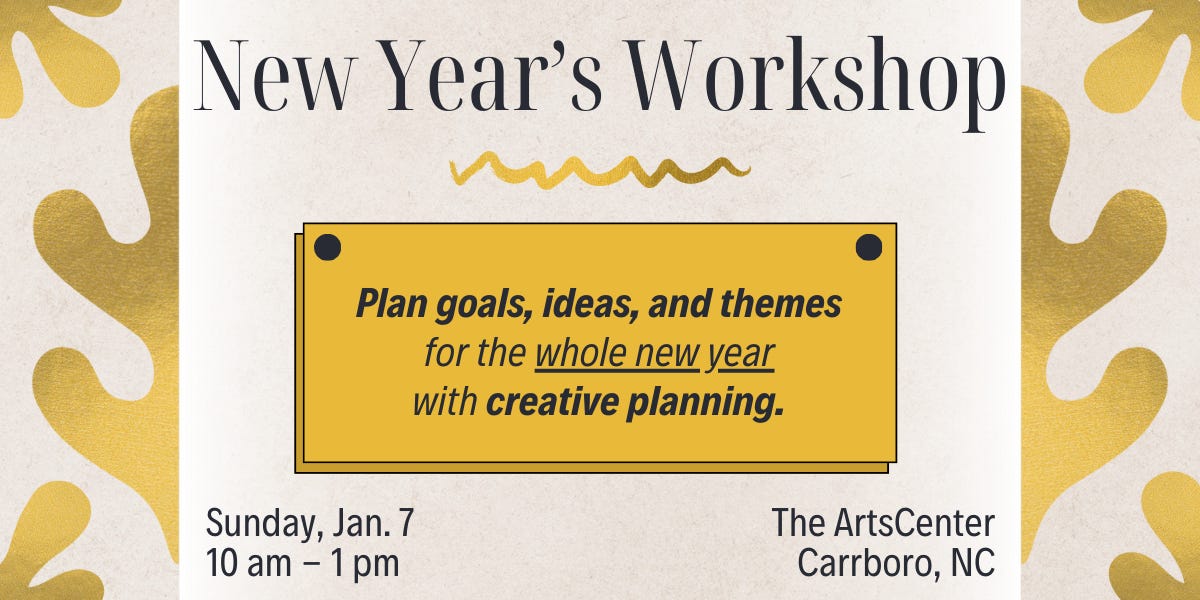 Promo image for new years workshop