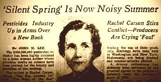 Rachel Carson's book stirs controversy, newspaper headlines