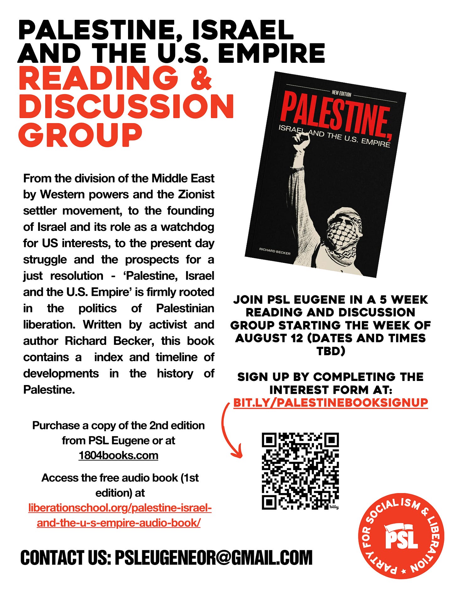 Join our 5 week Palestine, Israel and the U.S. Empire Reading
