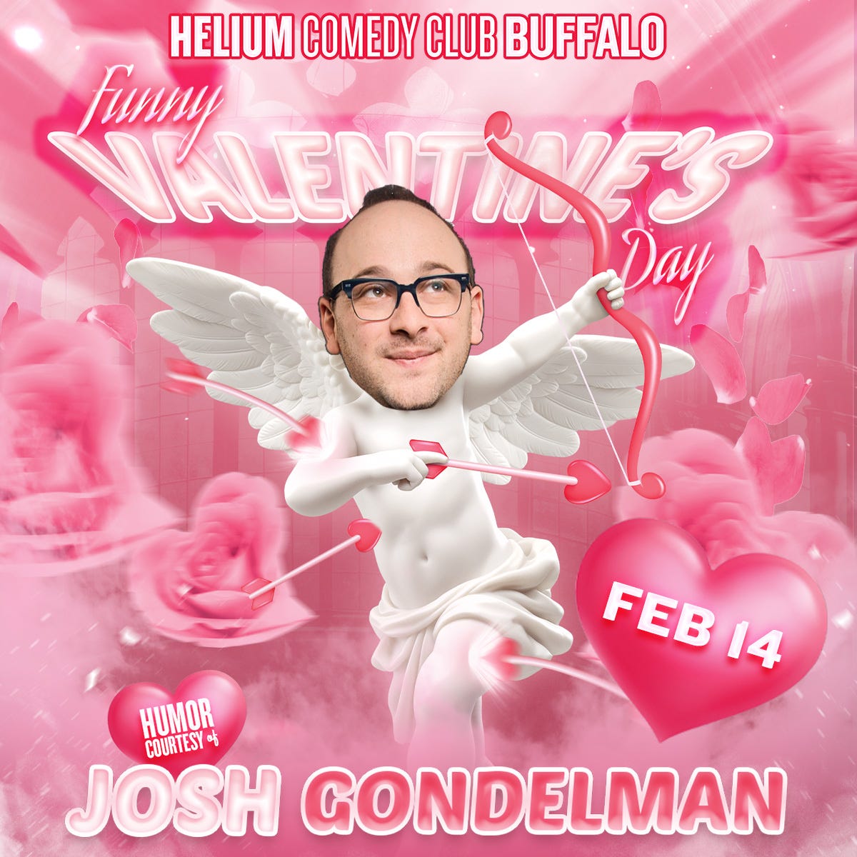 Somewhat unsettling poster of me as cupid.