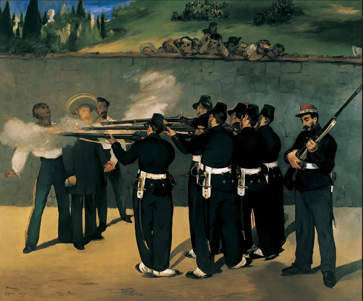 Óleo de Manet sobre la ejecución de Maximiliano en México.