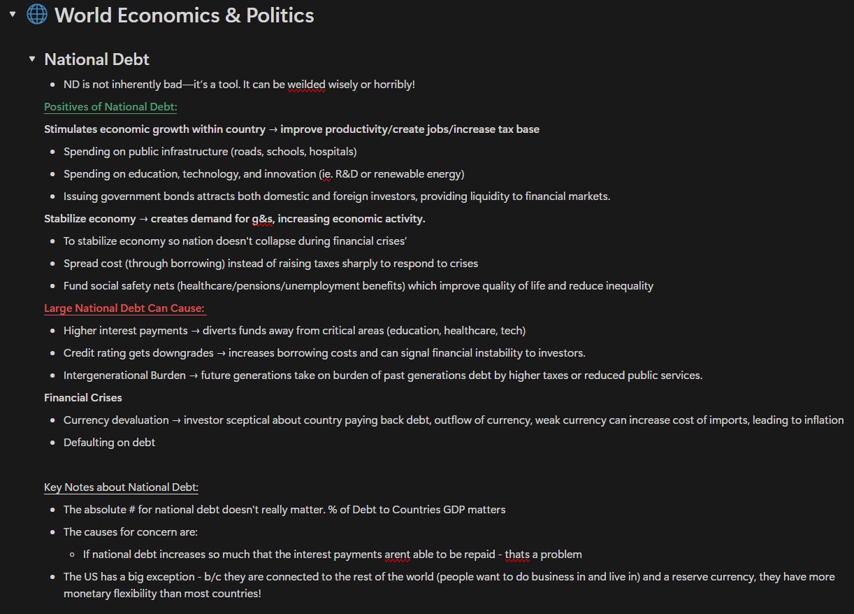 A crude example: National Debt Topic