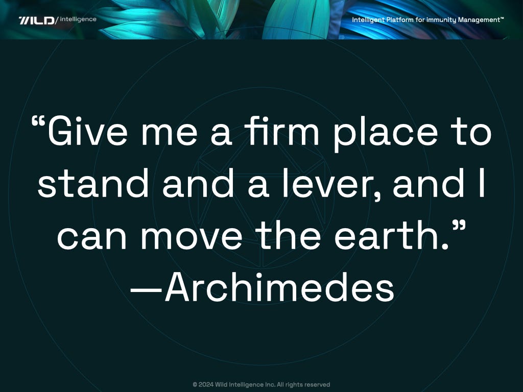 “Give me a firm place to stand and a lever and I can move the earth.” —Archimedes