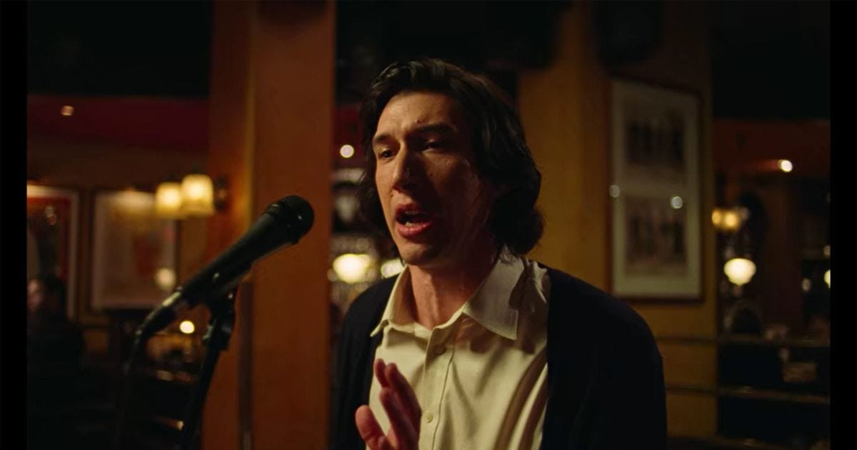 Adam Driver sings Being Alive from Company in the film Marriage Story
